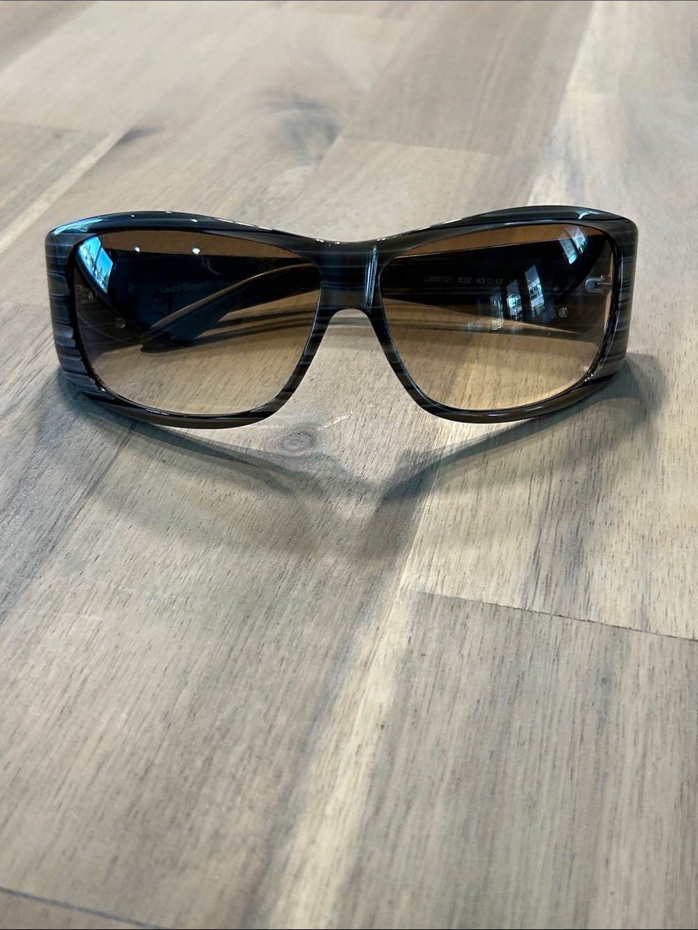 Vintage Laura Biagiotti LB85701 Shield Sunglasses Italy Strass Crystal